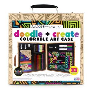 Art 101 Budding Artist's Doodle and Create Colorable Art Case w/Doodle P…